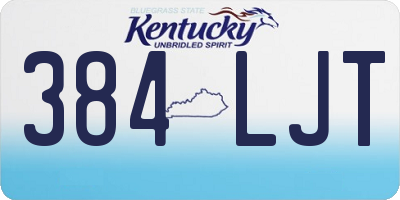KY license plate 384LJT