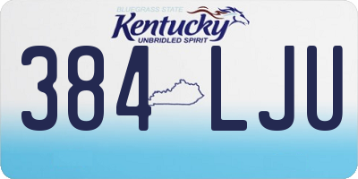 KY license plate 384LJU