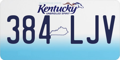 KY license plate 384LJV