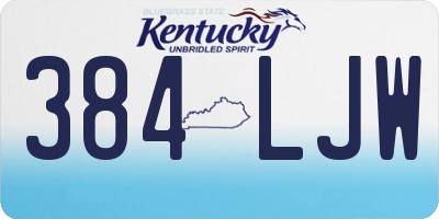 KY license plate 384LJW