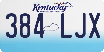 KY license plate 384LJX