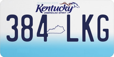 KY license plate 384LKG