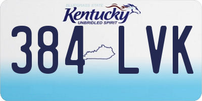 KY license plate 384LVK