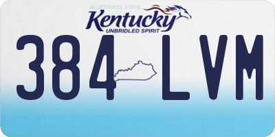 KY license plate 384LVM