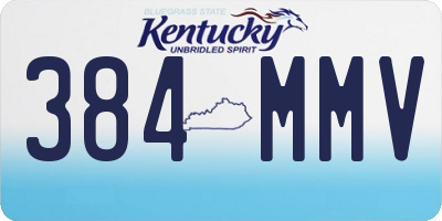 KY license plate 384MMV