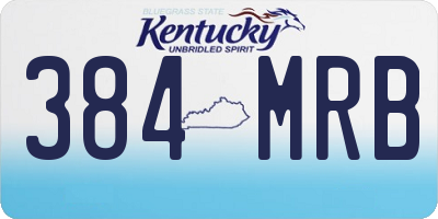 KY license plate 384MRB
