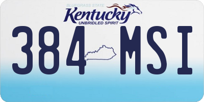 KY license plate 384MSI