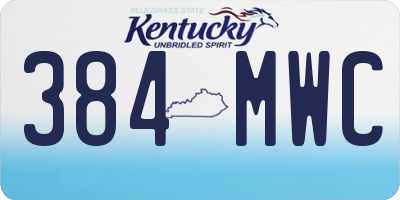 KY license plate 384MWC