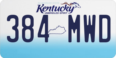 KY license plate 384MWD