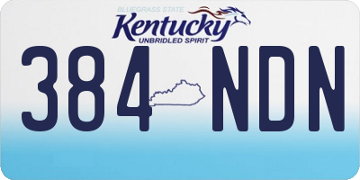 KY license plate 384NDN