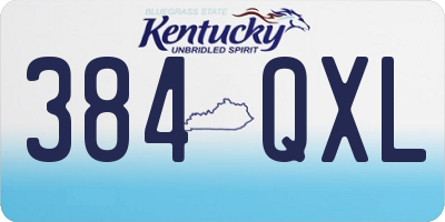 KY license plate 384QXL