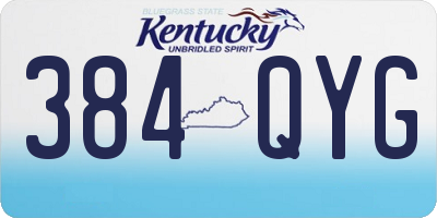 KY license plate 384QYG