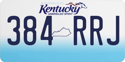 KY license plate 384RRJ