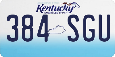 KY license plate 384SGU