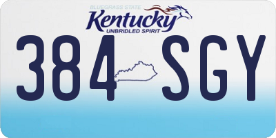 KY license plate 384SGY