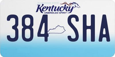 KY license plate 384SHA
