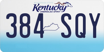 KY license plate 384SQY
