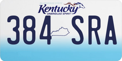KY license plate 384SRA