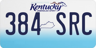 KY license plate 384SRC