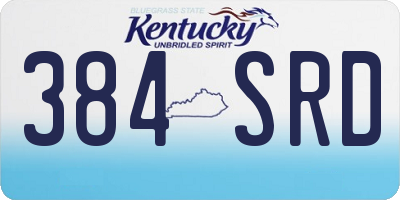 KY license plate 384SRD
