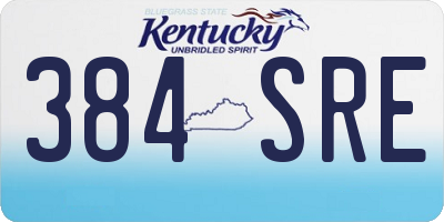 KY license plate 384SRE