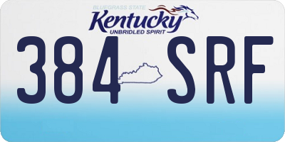 KY license plate 384SRF