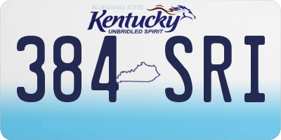 KY license plate 384SRI