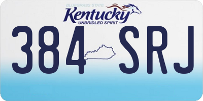 KY license plate 384SRJ