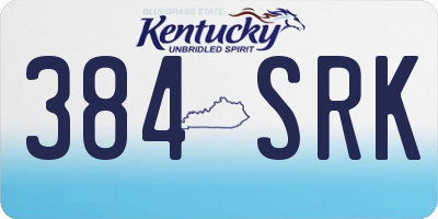 KY license plate 384SRK