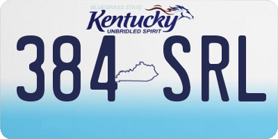 KY license plate 384SRL