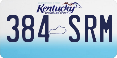 KY license plate 384SRM