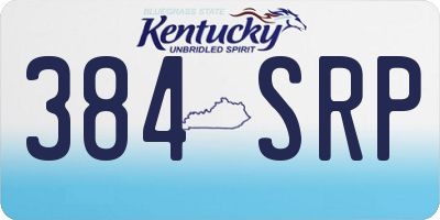 KY license plate 384SRP