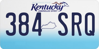 KY license plate 384SRQ
