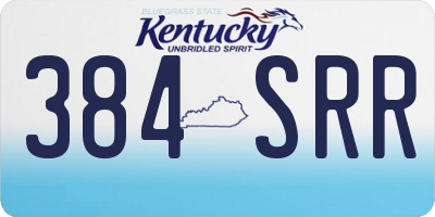KY license plate 384SRR