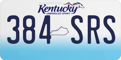 KY license plate 384SRS