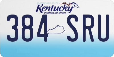 KY license plate 384SRU