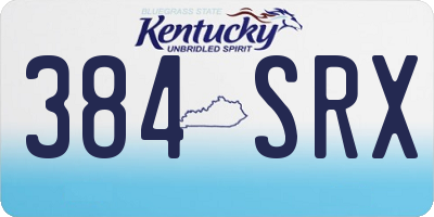 KY license plate 384SRX