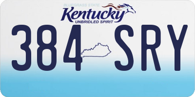 KY license plate 384SRY