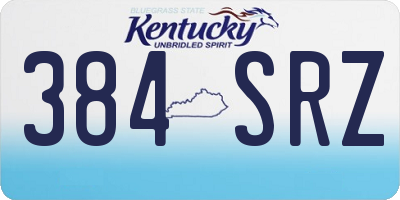 KY license plate 384SRZ