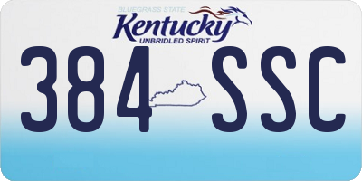 KY license plate 384SSC