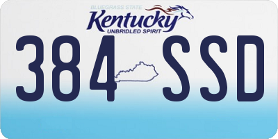 KY license plate 384SSD