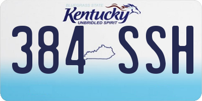 KY license plate 384SSH