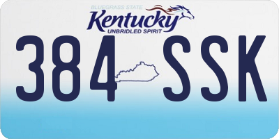 KY license plate 384SSK