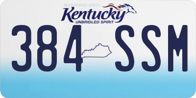 KY license plate 384SSM