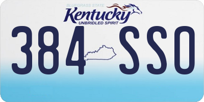 KY license plate 384SSO