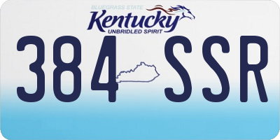 KY license plate 384SSR