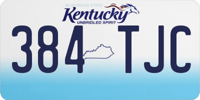 KY license plate 384TJC