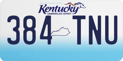 KY license plate 384TNU