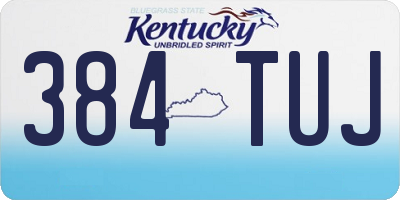 KY license plate 384TUJ