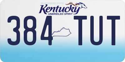 KY license plate 384TUT